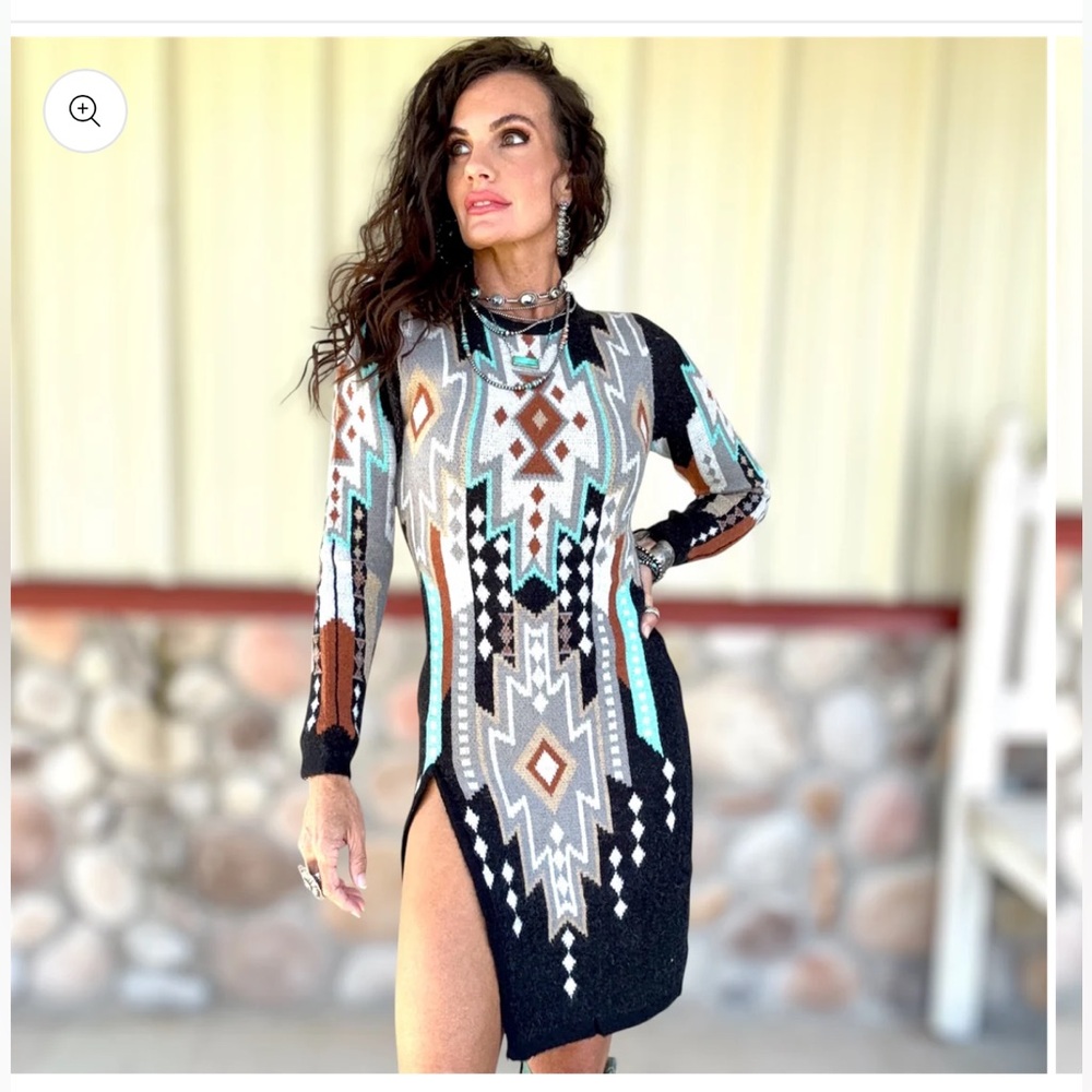 Lucky & Blessed Sedona Skies Sweater Dress